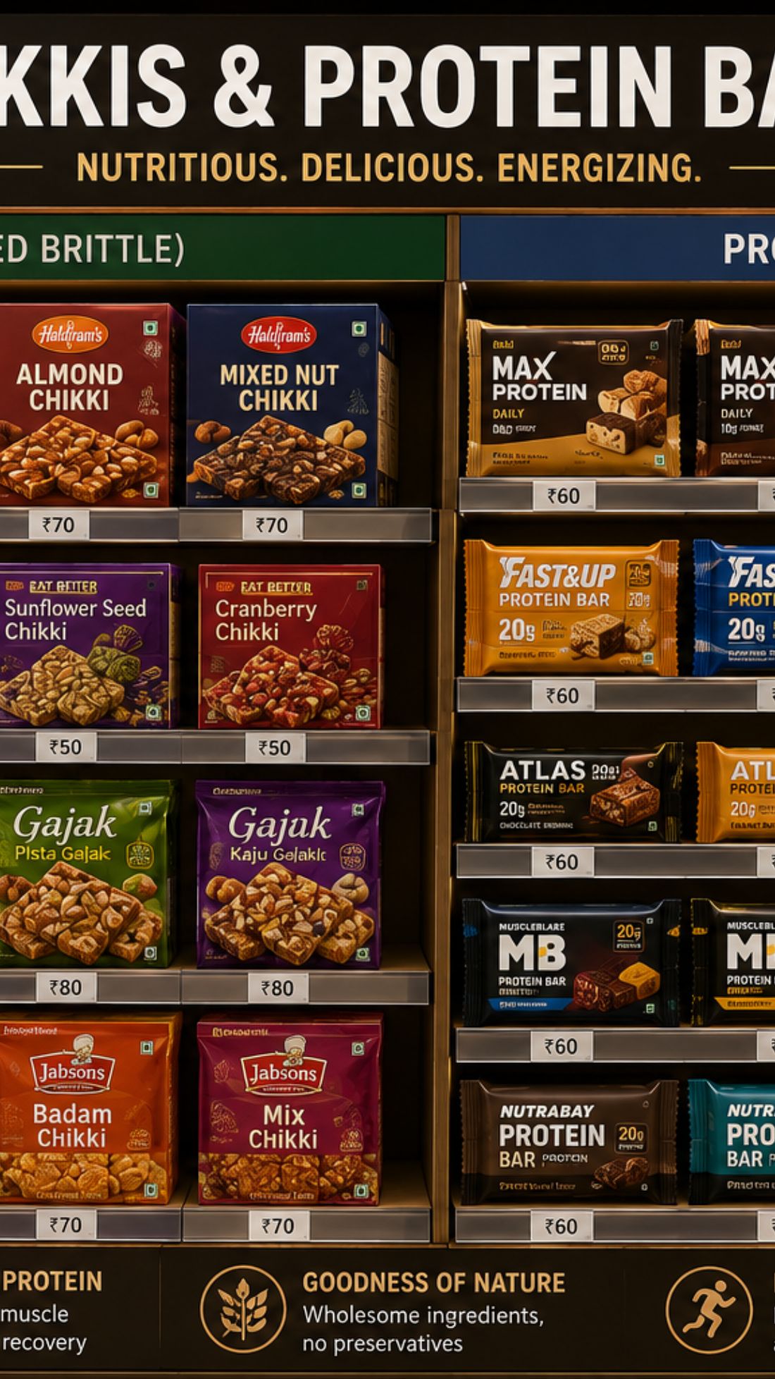A wide assortment of sweets and confectionery packets